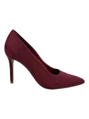 Suede Pointed Toe Pumps NEW 5.5 Burgundy Red High Heeled Shoes Stiletto Business